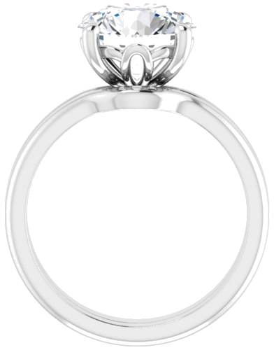 Sužadėtuvių Žiedas „Solitaire“ 585 Baltojo Aukso Round 9.4mm (7)