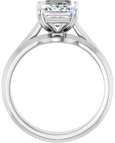 Sužadėtuvių Žiedas „Solitaire“ 585 Baltojo Aukso Emerald 9mm x 7mm (7)