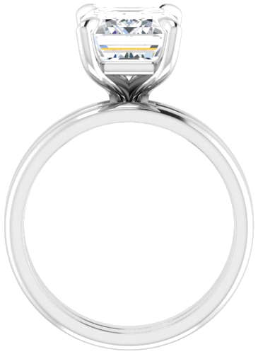 Sužadėtuvių Žiedas „Solitaire“ 950 Platinos Emerald 10mm x 8mm (7)