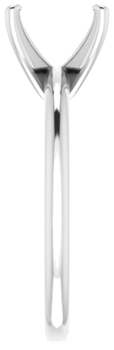 14K White  6.5x6.5 mm Square Solitaire Engagement Ring Mounting (4)