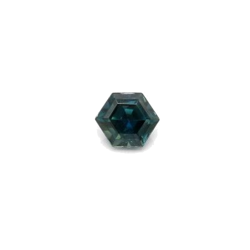 0.48 carat BLUE STEP cut Hexagonal Safyras (1)