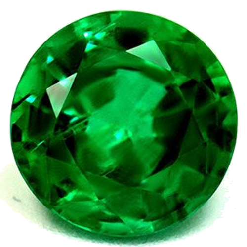 1.29 carat GREEN Round Smaragdas (1)