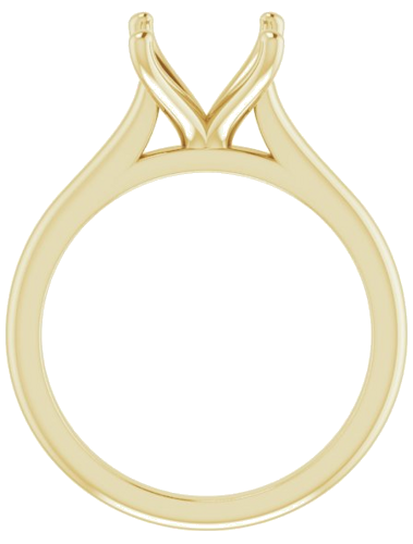 Sužadėtuvių Žiedas „Solitaire“ 585 Geltonojo Aukso Round 9mm (2)