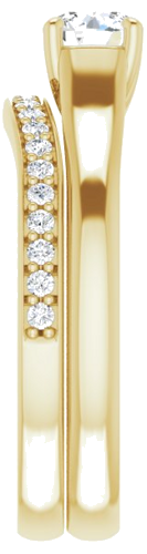 Sužadėtuvių Žiedas „Solitaire“ 585 Geltonojo Aukso Round 4.8mm (9)