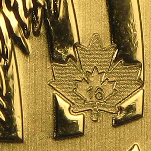 1 oz Grizlis 2016 Kanada .99999 auksinė moneta (5)