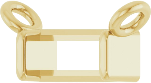 Pakabukas „Solitaire Channel-Set“ 585 Geltonojo Aukso Straight Baguette 4.5mm x 2mm (2)