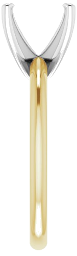 Sužadėtuvių Žiedas „Solitaire“ 585 Baltojo Ir Geltonojo Aukso Round 9.4mm (4)