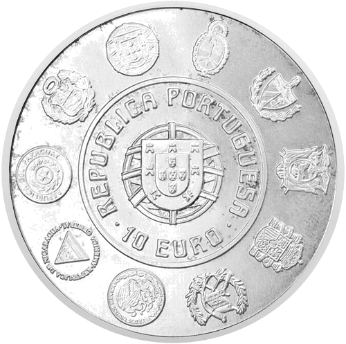 10 Eurų Nautica 2003 Portugalija sidabrinė moneta (2)