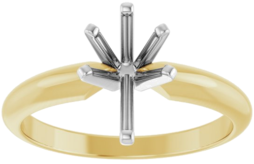 Sužadėtuvių Žiedas „Solitaire“ 585 Baltojo Ir Geltonojo Aukso Pear Shape 9mm x 5.5mm (3)