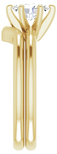 Sužadėtuvių Žiedas „Solitaire“ 585 Geltonojo Aukso Oval 7mm x 5mm (9)