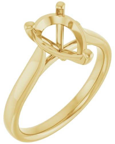 Sužadėtuvių Žiedas „Solitaire“ 585 Geltonojo Aukso Pear Shape 10mm x 7mm (1)