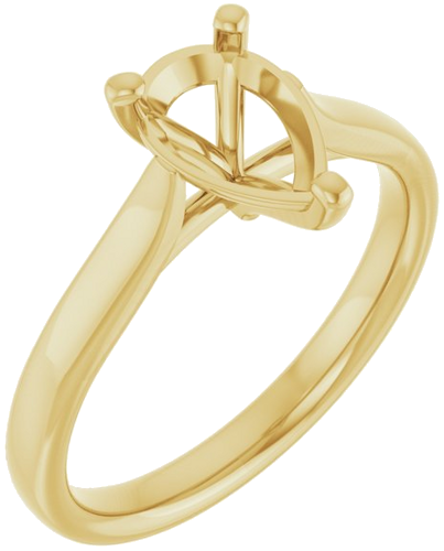 14K Yellow 9x6 mm Pear Engagement Ring Mounting (1)