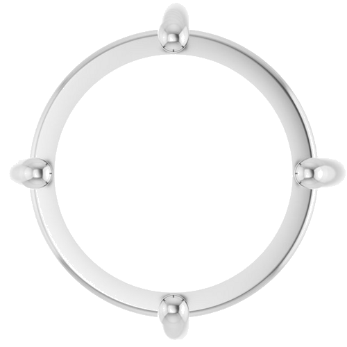 Sterling Silver 10 mm Round Cabochon Pendant Mounting (1)