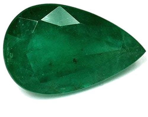 7.44 carat GREEN Pear Smaragdas (1)