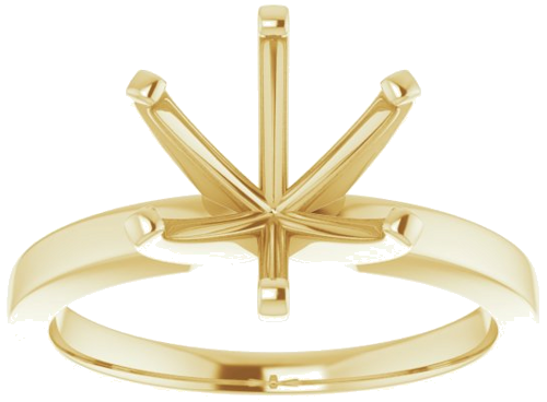 14K Yellow 9.4 mm Round Solitaire Engagement Ring Mounting (3)