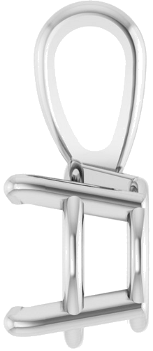 Platinum 7 mm Round 4-Prong Pendant Mounting (3)