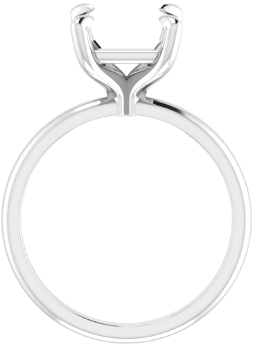 Sužadėtuvių Žiedas „Solitaire“ 585 Baltojo Aukso Square 7.5mm (2)