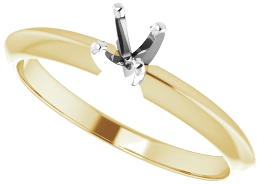 Sužadėtuvių Žiedas „Light Solitaire“ 585 Baltojo Ir Geltonojo Aukso Round 3.5mm x 3.9mm (5)