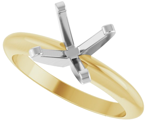 Sužadėtuvių Žiedas „Solitaire“ 585 Baltojo Ir Geltonojo Aukso Round 7.6mm (5)