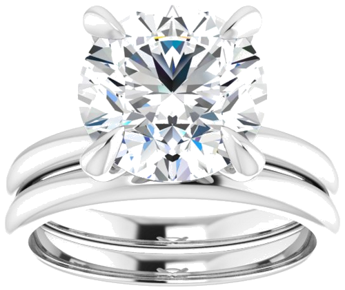 Sužadėtuvių Žiedas „Solitaire“ 950 Platinos Round 10mm (8)