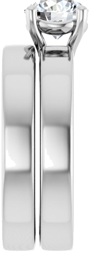 Sužadėtuvių Žiedas „Solitaire“ 417 Baltojo Aukso Round 6.5mm (9)