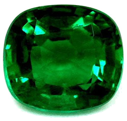 1.23 carat GREEN Cushion Smaragdas (1)