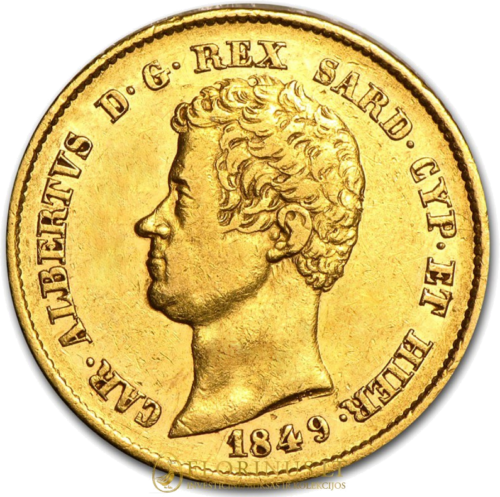 20 Lira gold coin Carlo Alberto, Kingdom of Sardinia (1)