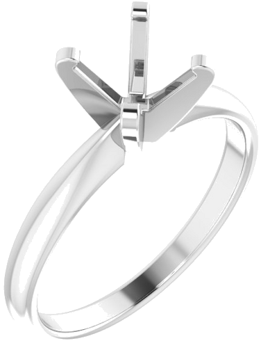 Sužadėtuvių Žiedas „Solitaire“ 585 Baltojo Aukso Round 7mm (1)