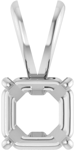 Pakabukas „Solitaire“ 950 Platinos Asscher 7mm (1)