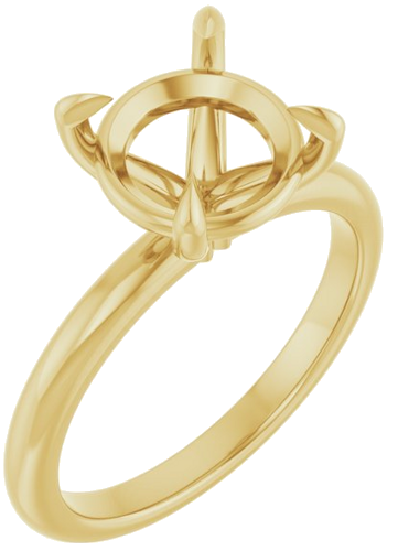 Sužadėtuvių Žiedas 585 Geltonojo Aukso Round 9.4mm (1)