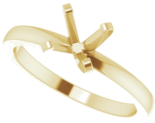 14K Yellow 5.7-6 mm Round Solitaire Engagement Ring Mounting (5)