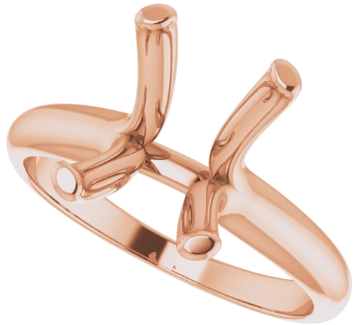 Sužadėtuvių Žiedas „Solitaire“ 417 Rožinis Aukso Emerald 10mm x 8mm (5)