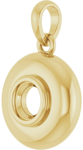 Pakabukas „Solitaire Puffed“ 585 Geltonojo Aukso Round 4.1mm (2)