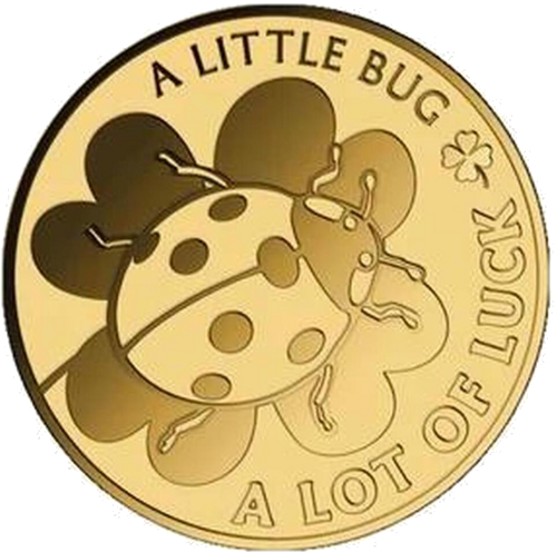 1/1000 oz Lucky Ladybug 1000 франка Габон златна монета (3)