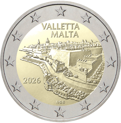 2026 Malta Gynybinė tvirtovė 2 eurų Proof moneta (2)