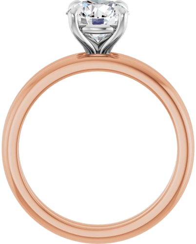14K Rose White 7 mm Round Solitaire Engagement Ring Mounting (7)