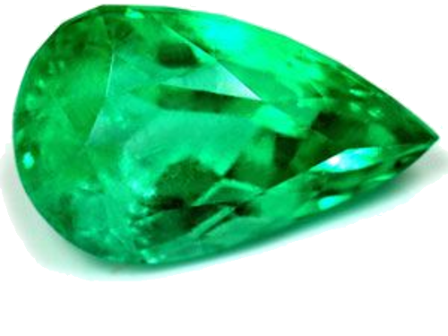 4.52 carat GREEN Pear Smaragdas (1)