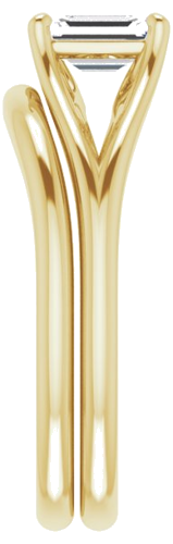 14K Yellow 6x4 mm Emerald Solitaire Engagement Ring Mounting (9)