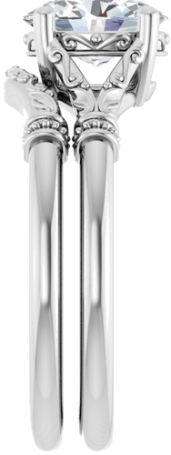 Sužadėtuvių Žiedas „Split Shank“ 950 Platinos Oval 8mm x 6mm (9)