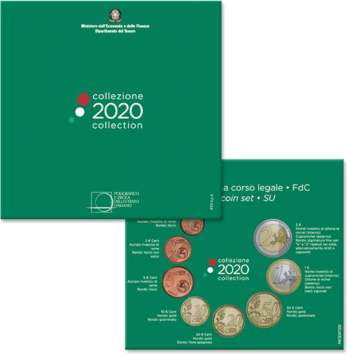 2020 Италия комплект евро монети (1)