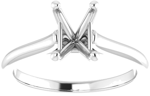 Sužadėtuvių Žiedas „Solitaire“ 585 Baltojo Aukso Emerald 7mm x 5mm (3)