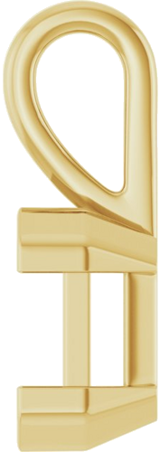 Pakabukas „Half-Bezel Solitaire“ 585 Geltonojo Aukso Emerald 8mm x 6mm (3)