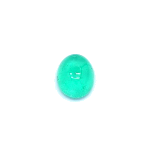 1.01 carat GREEN CABOCHON cut Oval Smaragdas (1)