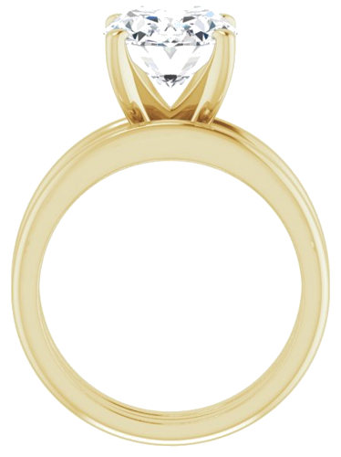 14K Yellow  11x9 mm Oval Solitaire Engagement Ring Mounting (7)