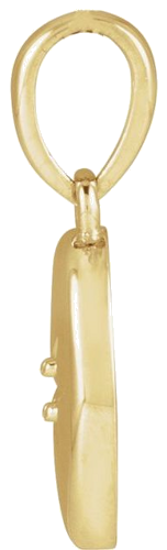 Pakabukas „Accented Star“ 585 Geltonojo Aukso Round 1.5mm (2)