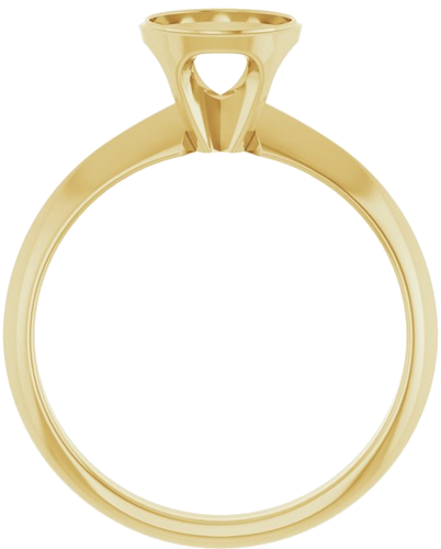 14K Yellow 6.5 mm Round Solitaire Engagement Ring Mounting (2)
