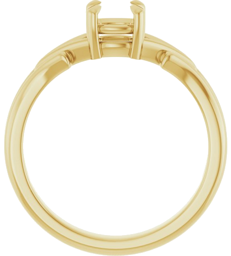 Sužadėtuvių Žiedas „Solitaire“ 585 Geltonojo Aukso Cushion 5mm (2)