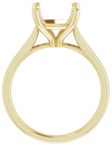 Sužadėtuvių Žiedas 14k yellow gold Cushion 9mm (2)