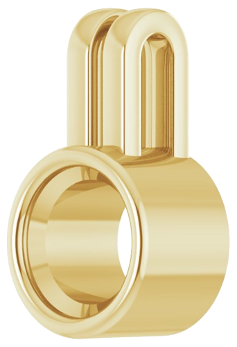14K Yellow 5.5 mm Round Pendant Mounting (2)
