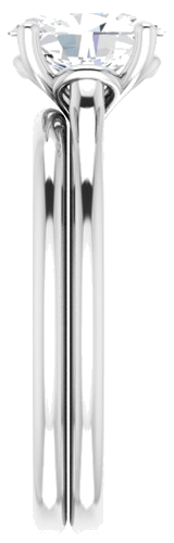 Sužadėtuvių Žiedas „Solitaire“ 585 Baltojo Aukso Oval 8mm x 6mm (9)